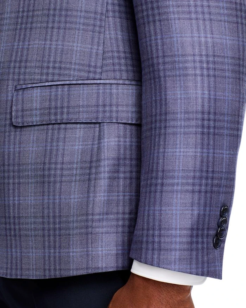 Tonal Plaid Regular Fit Sport Coat