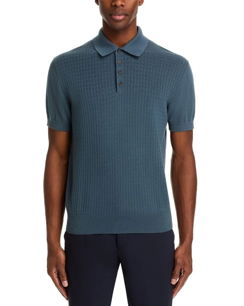 Pointelle Short Sleeve Sweater Polo - Exclusive