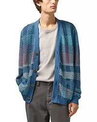 Blow Up Plaid Cardigan Sweater