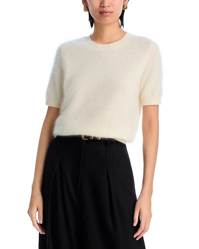 C by Bloomingdale's Cashmere Short Sleeve Sweater Exclusive