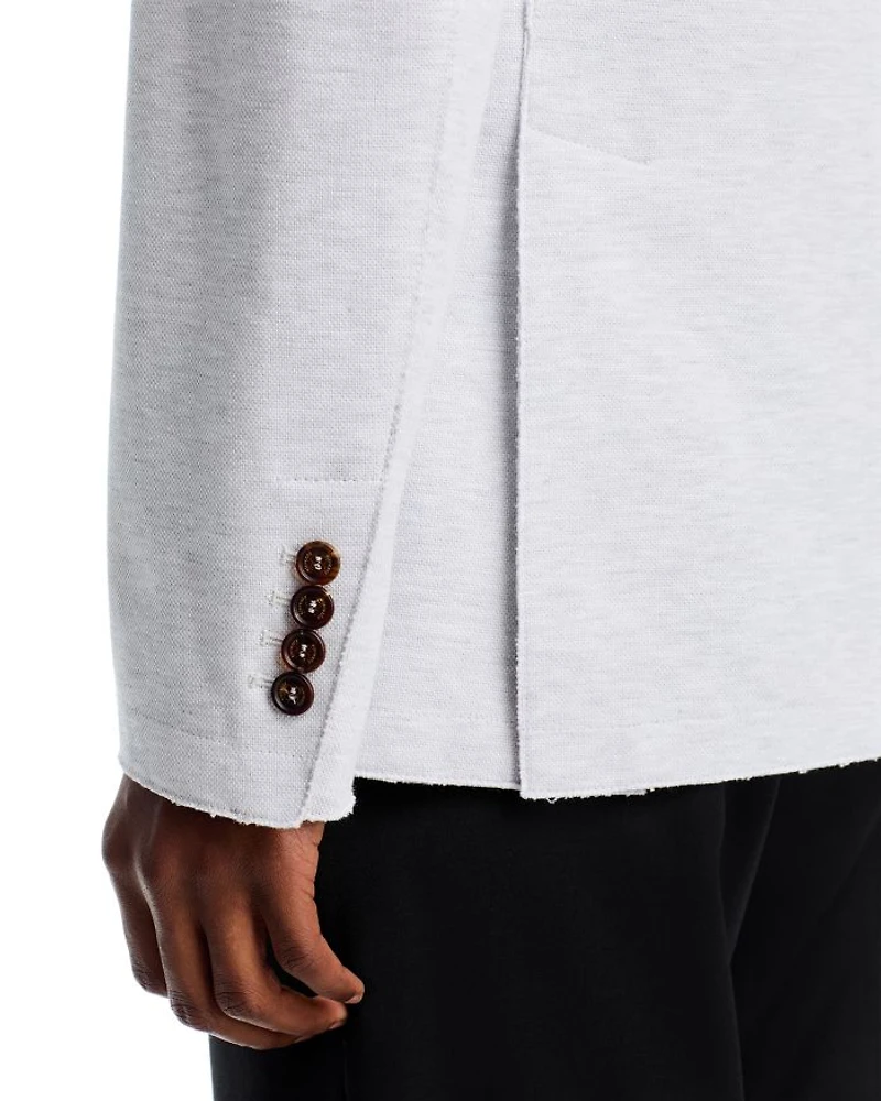 Cotton Pique Jersey Removable Hood Soft Jacket
