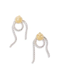 Pearl Octopuss. y Ball & Chain Loop Drop Earrings