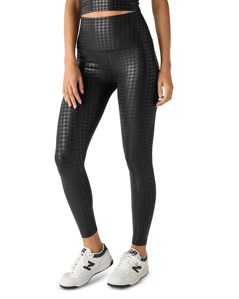 Caught The Midi Leggings Houndstooth