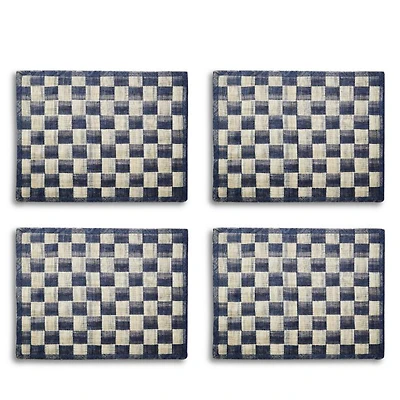 Navy Sinamay Placemats, Set of 4