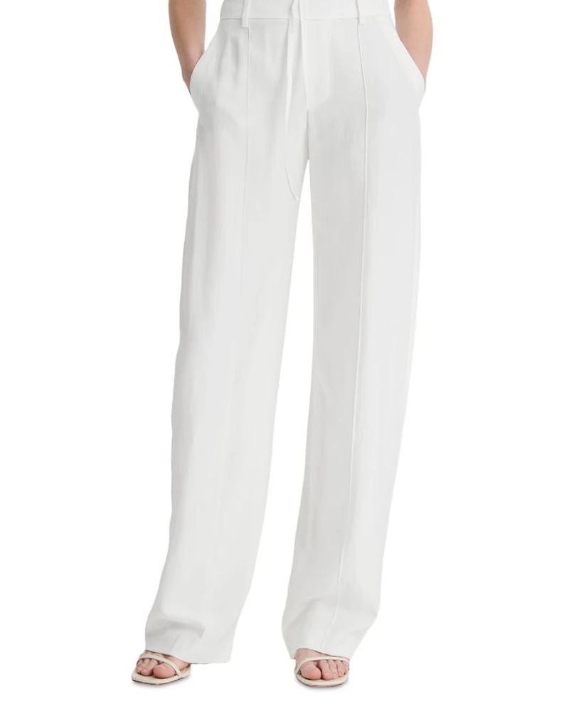 Mid Rise Double Waistband Trousers