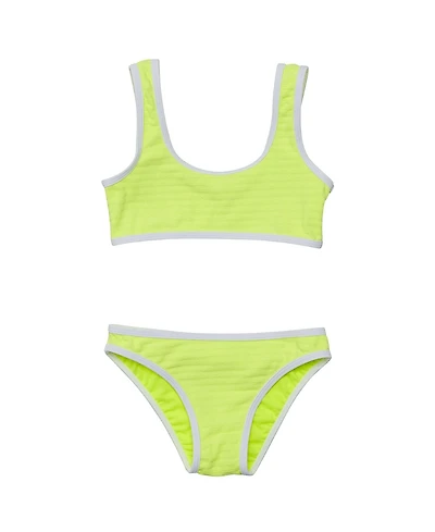 Snapper Rock Girls' Citron Zest Crop Bikini - Little Kid, Big Kid