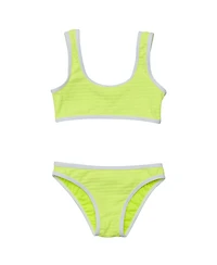 Snapper Rock Girls' Citron Zest Crop Bikini - Little Kid, Big Kid
