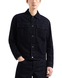 Emporio Armani Regular Fit Flocked Denim Jacket