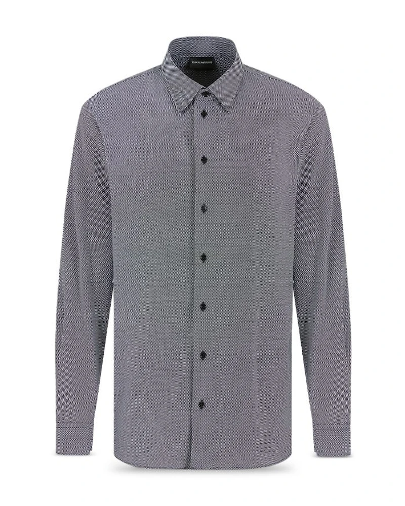 Regular Fit Micro Polka Dot Sport Shirt