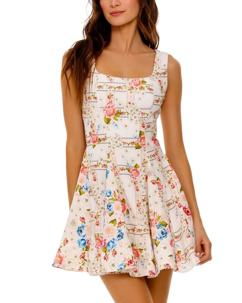 Kristen Meraki Floral Mini Dress