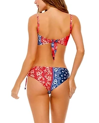 Lucille Atma Two Tone Printed Bikini Top