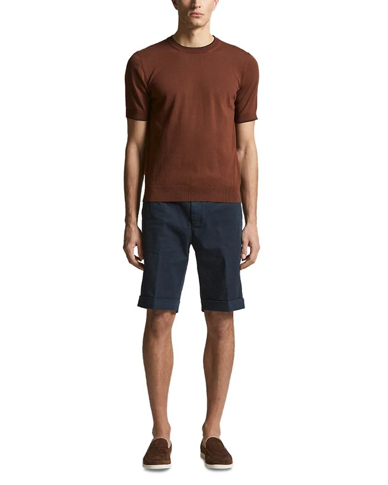 Knit Ribbed Short Sleeve Tee