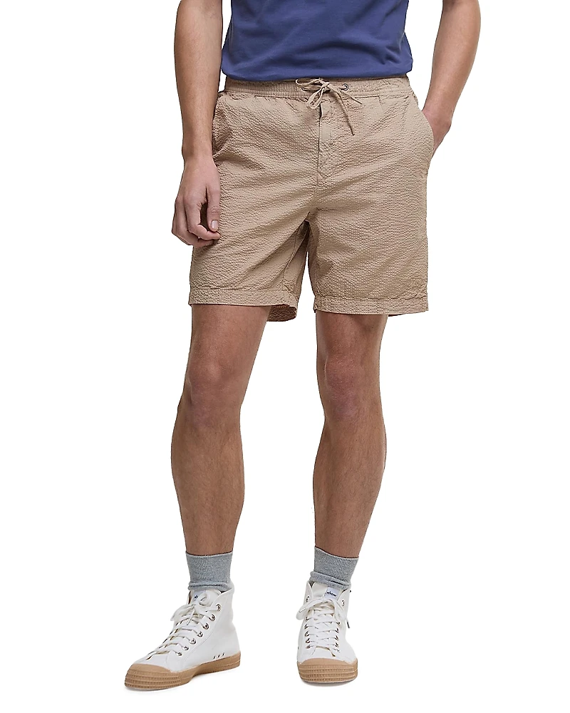 Barbour Seersucker Relaxed Fit Drawstring Shorts