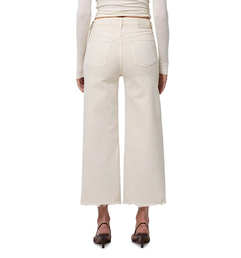 Lyra High Rise Crop Wide Leg Jeans Almondette