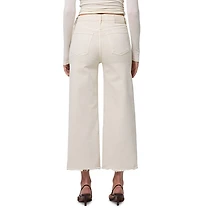Lyra High Rise Crop Wide Leg Jeans Almondette