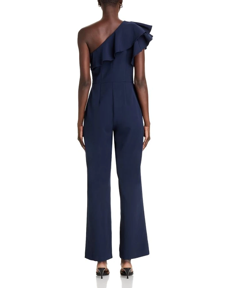 One Shoulder Ruffle Jumpsuit