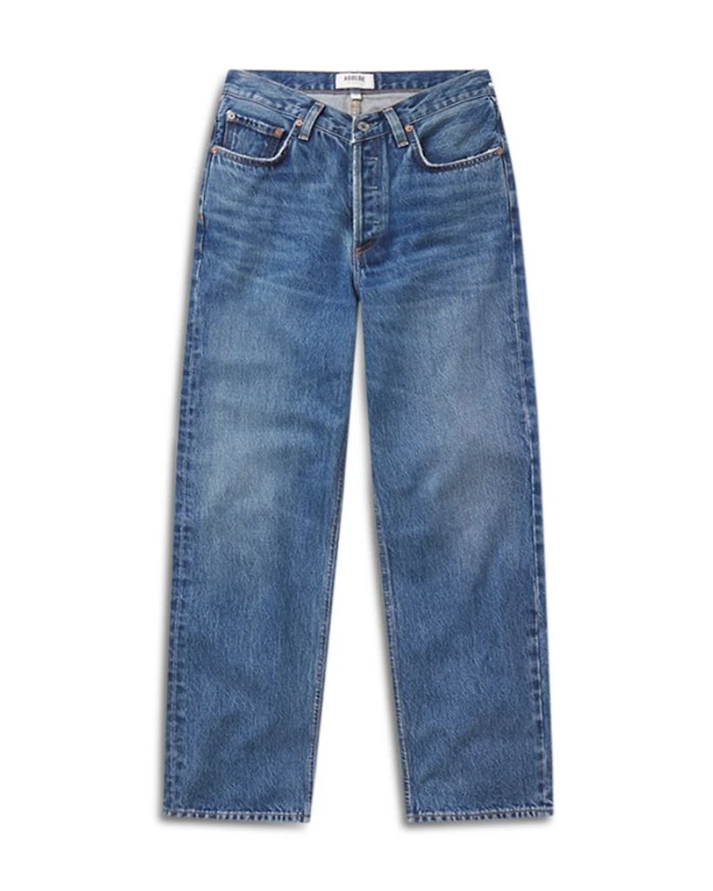 V-Waist Baggy Leg Jeans Cascade