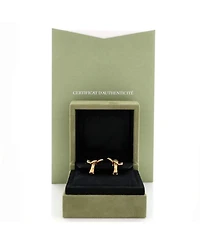 Large Frivole Stud Earrings 18K Gold with Diamonds