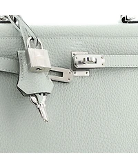 Kelly 25 Handbag Grey Clemence with Palladium Hardware