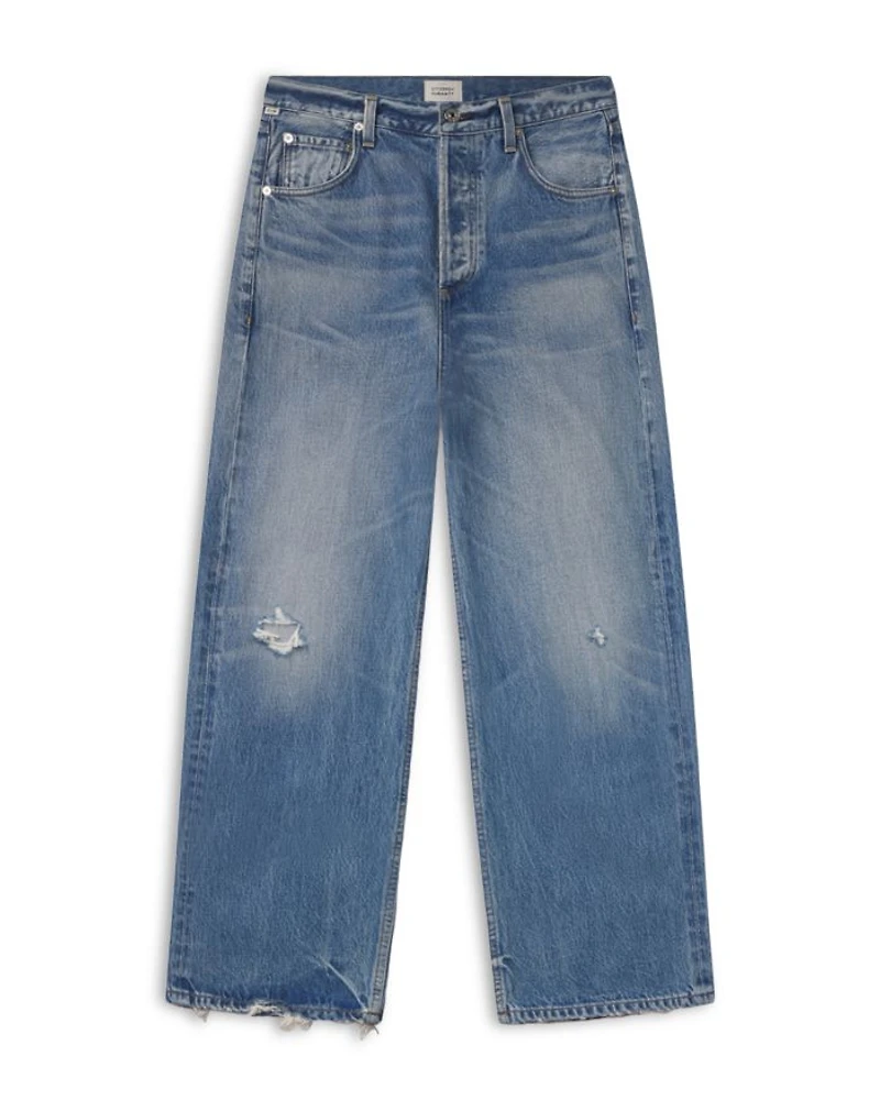 Ayla High Rise Baggy Wide Leg Jeans Solano