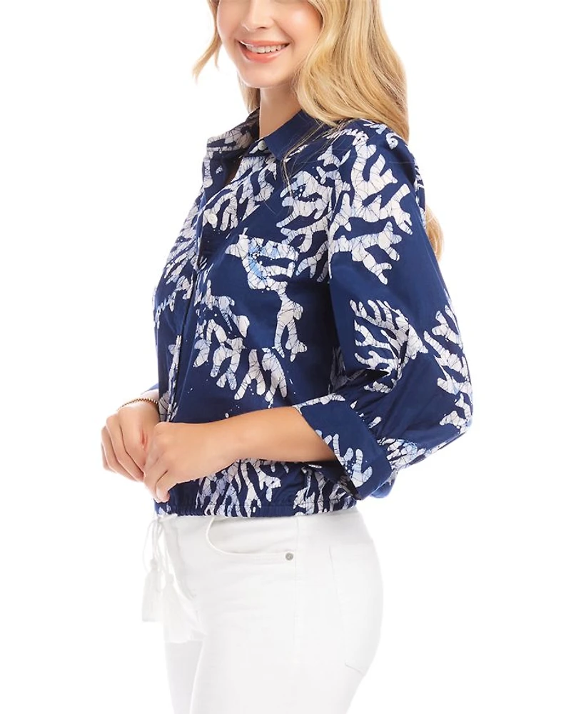 Tassel Tie Waist Shirt