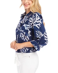 Tassel Tie Waist Shirt