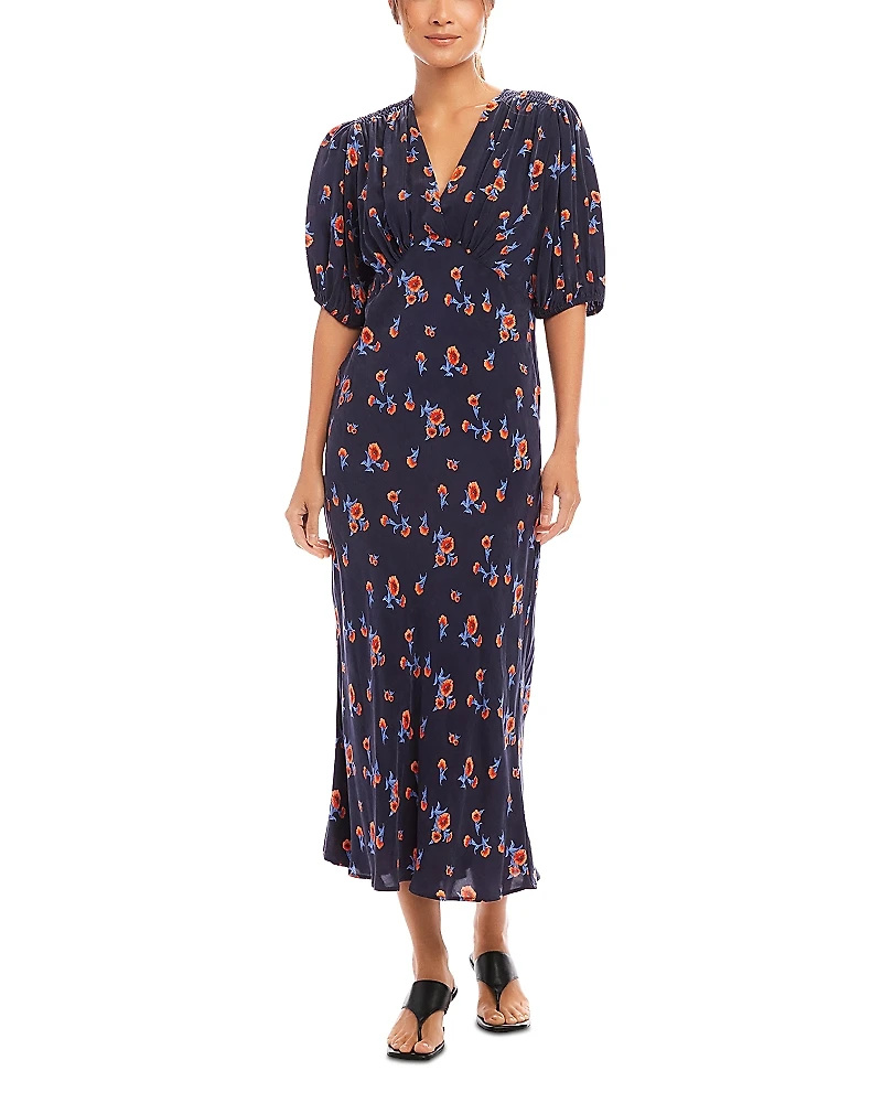 Karen Kane Bias Puff Sleeve Dress