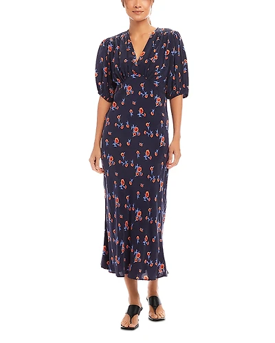 Karen Kane Bias Puff Sleeve Dress