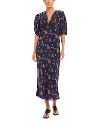 Karen Kane Bias Puff Sleeve Dress