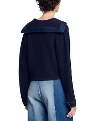 Denim Detail Cardigan