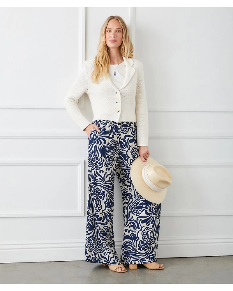 Wide Leg Printed Pants