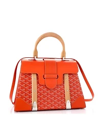 MM Saigon Top Handle Bag Coated Canvas with Leather