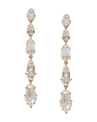 Nadri Luxor Kite Cubic Zirconia Linear Earrings