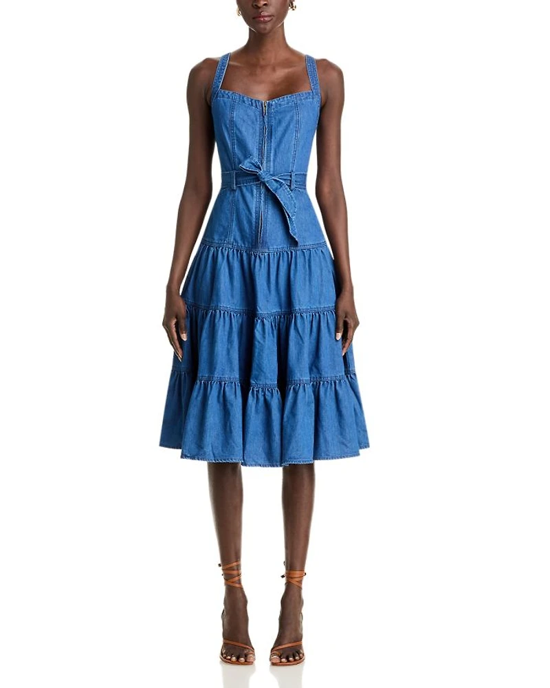 Denim Tiered Dress - Exclusive