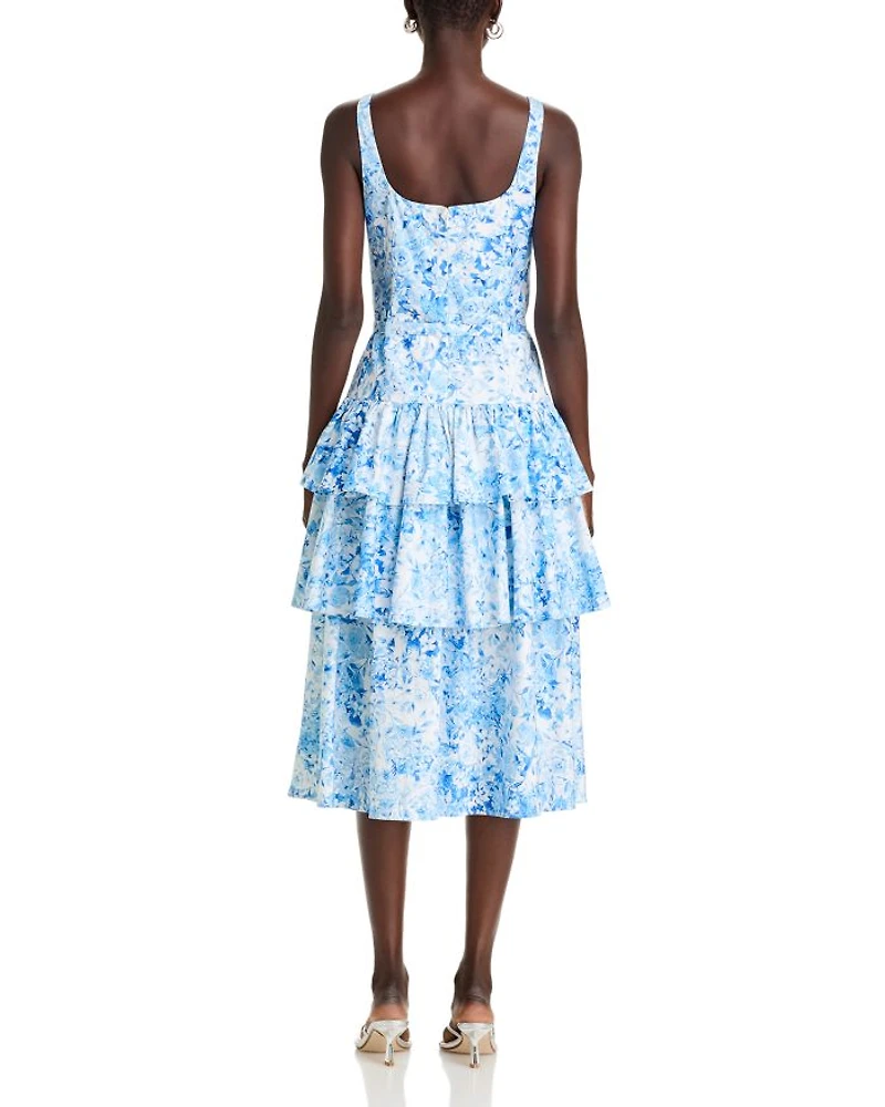 Celeste Floral Poplin Midi Dress