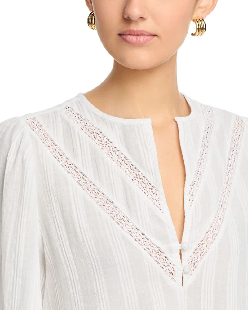 Lace Trim Blouse