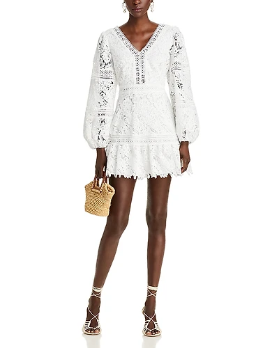 Aqua Lace Inset Dress - Exclusive