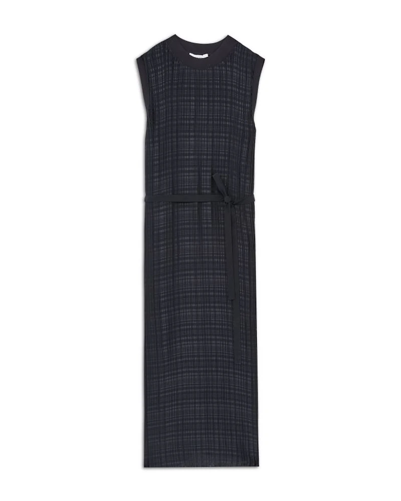 Pleated Column Dress