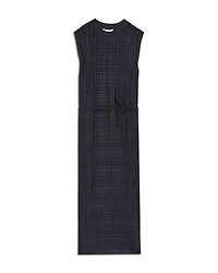 Pleated Column Dress