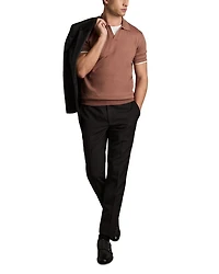 Duchie Short Sleeve Open Collar Merino Wool Polo
