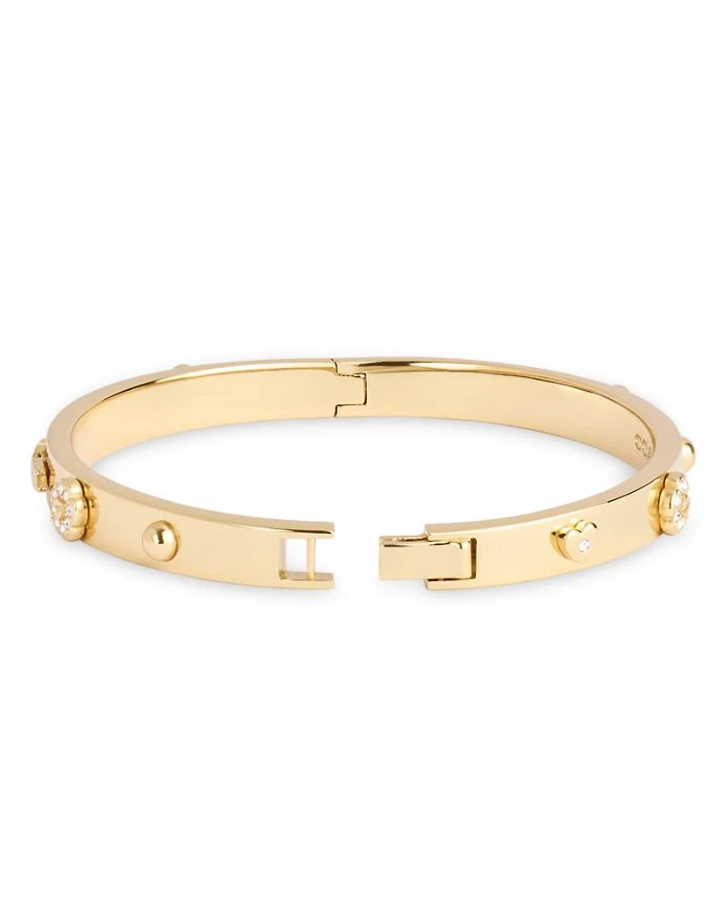 Signature Mixed Motif Bangle Bracelet