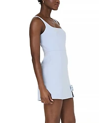 Whisper Bow Trim Slit Mini Dress