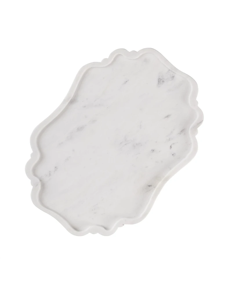 Gauri Kohli Cascade White Marble Tray