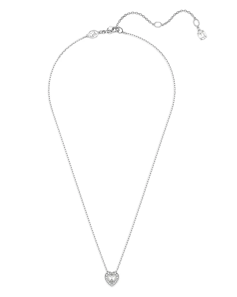 Swarovski Ariana Grande Heart Halo Pendant Necklace, 14.875-17.75