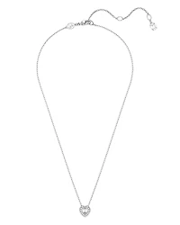 Swarovski Ariana Grande Heart Halo Pendant Necklace, 14.875-17.75
