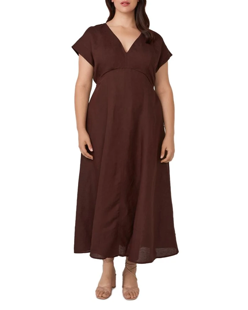 Aubrey V Neck Midi Dress