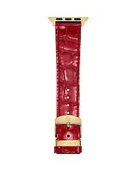 Michele Ruby Red Leather Bracelet Band for Apple Watch, 38-49mm