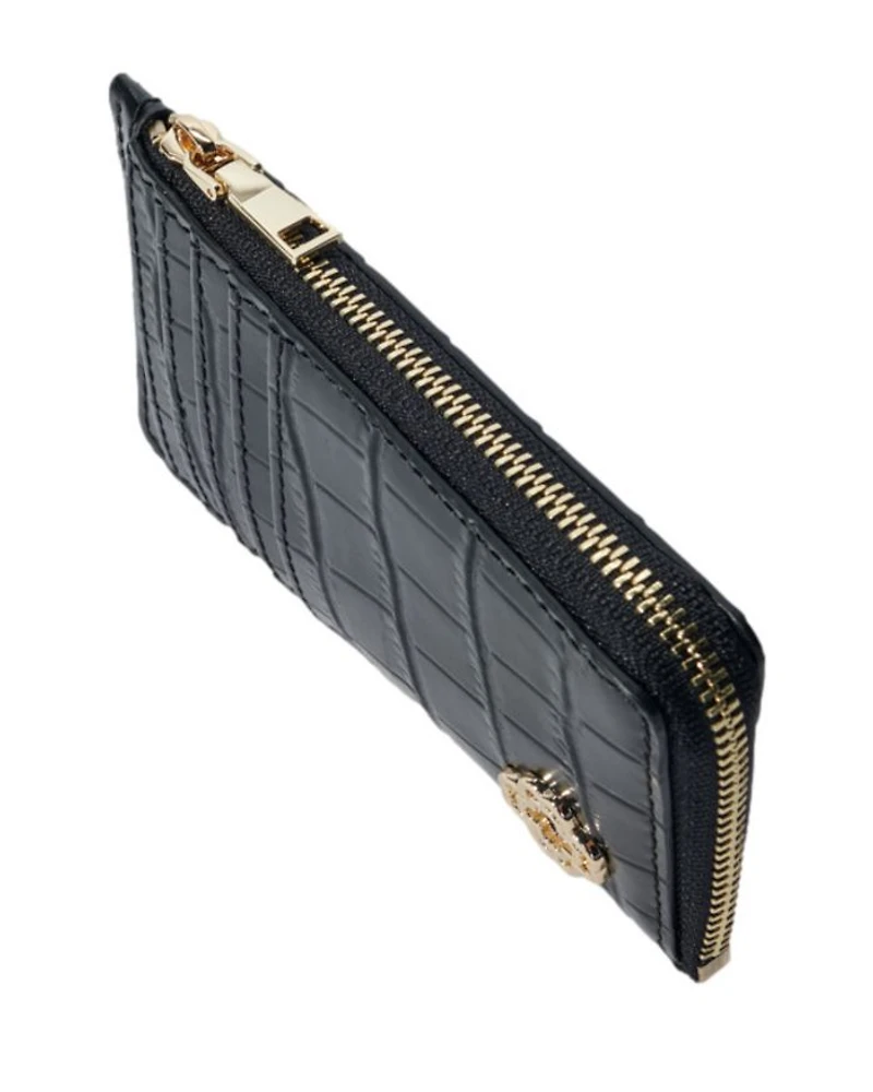 Croc Embossed Leather Wallet