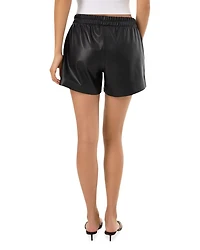 Sigrid Faux Leather Boxer Style Shorts
