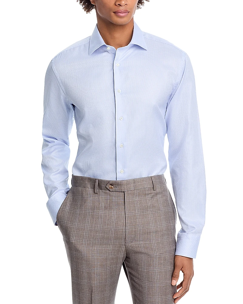 Canali Microcheck Dress Shirt